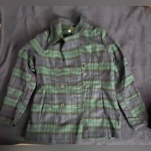 Green/Blue Plad Blazer